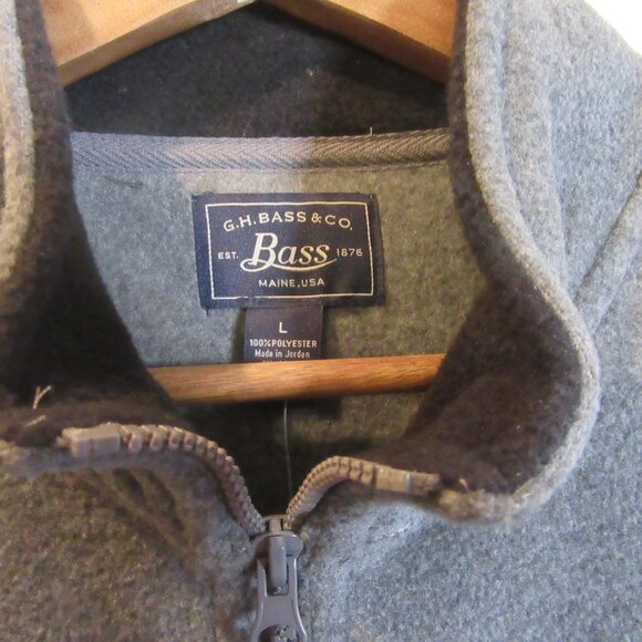 Bass Men’s Fleece Vest Heather Gray Size L NWT - Picture 2 of 6